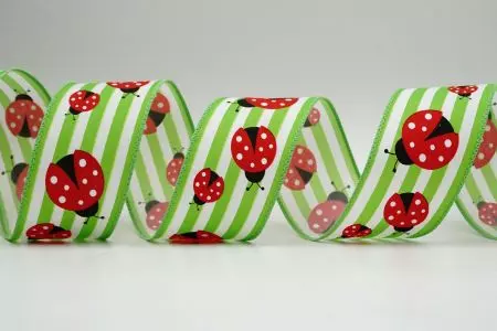 Spring Dotted Ladybugs Ribbon - Spring Dotted Ladybugs Ribbon